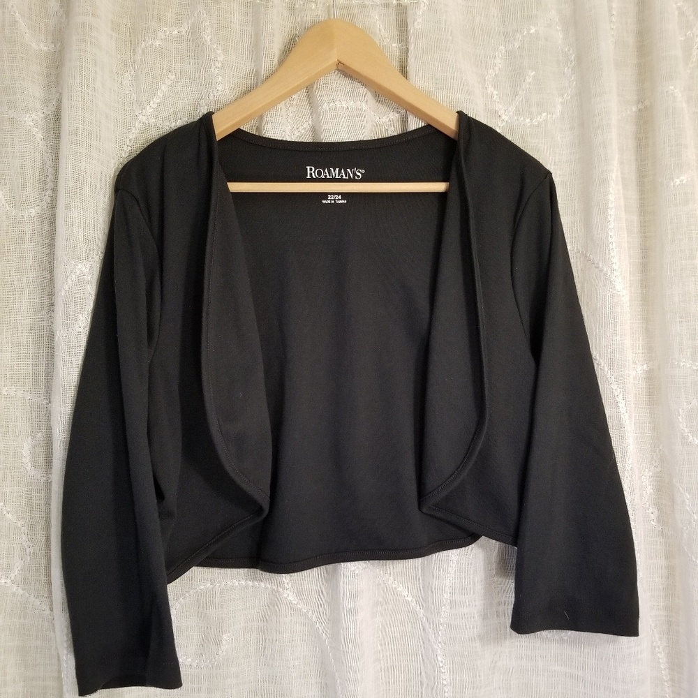 Cardigan w/three-quarter sleeve